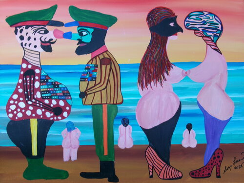Conversations by Serge Lecomte, Painting for Sale on Select