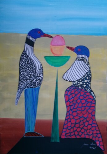 Cannibal father by Serge Lecomte, Painting for Sale on Select