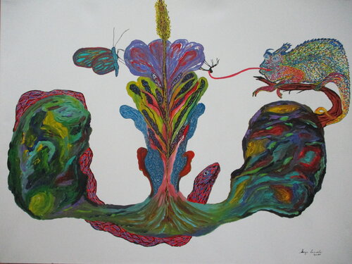 Enjoy your ant while you can by Serge Lecomte, Painting for Sale on Select