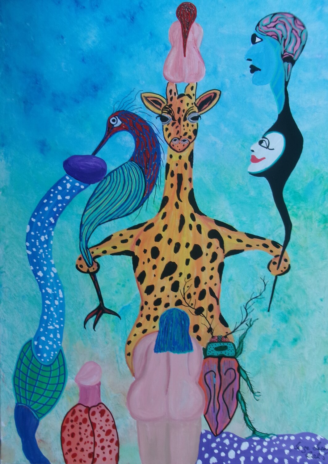 A perfect wedding Serge Lecomte Original painting for sale