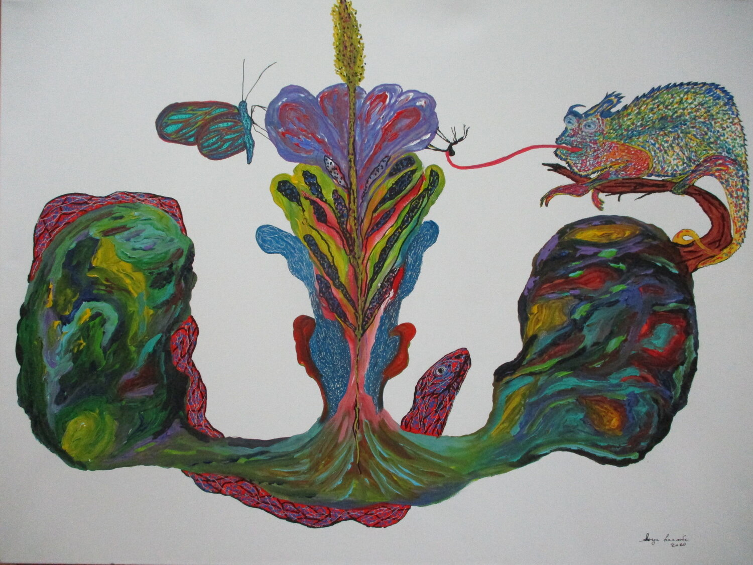 Enjoy your ant while you can Serge Lecomte Original painting for sale