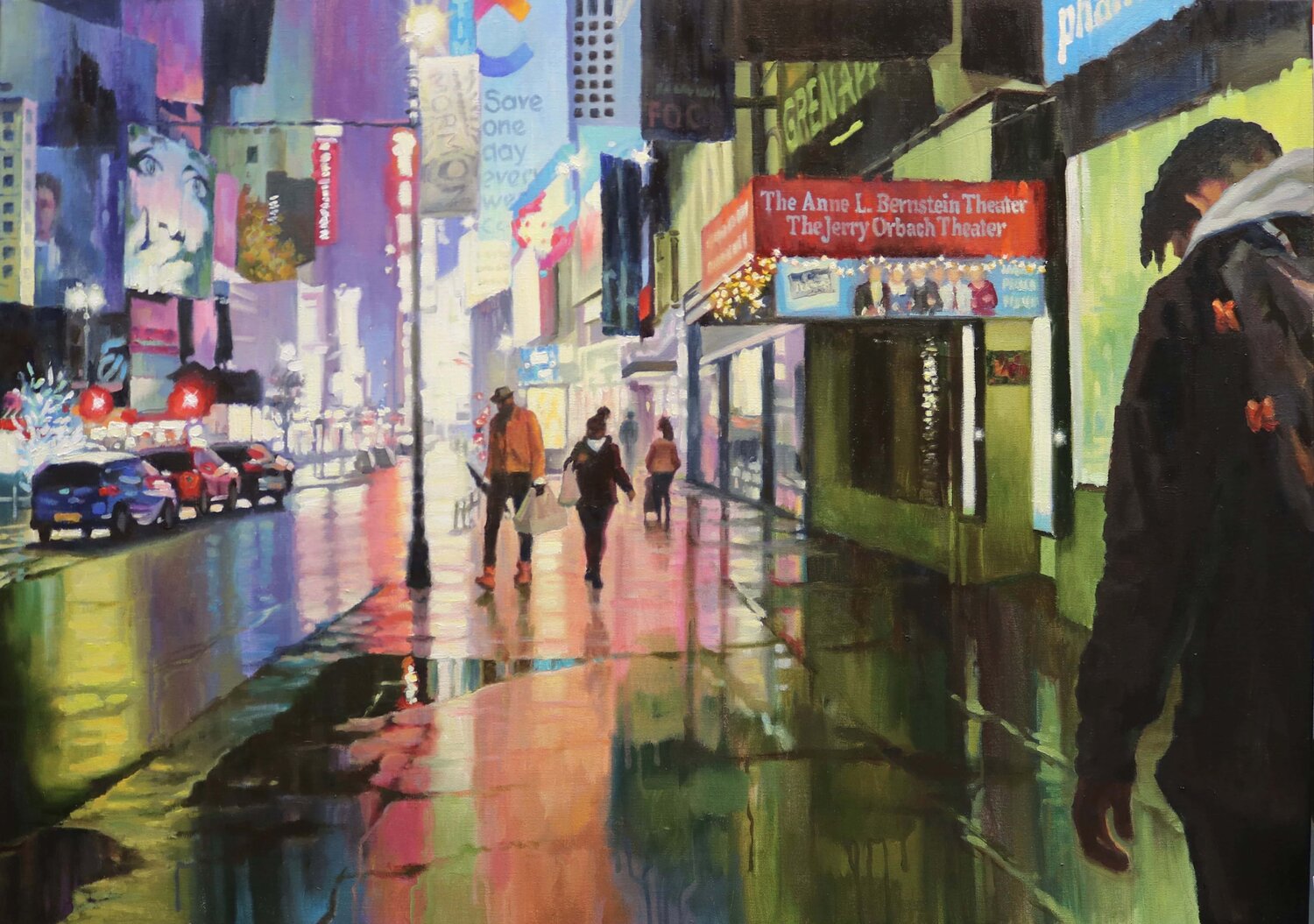 Christmas time in New York Baiba Limane Original painting for sale