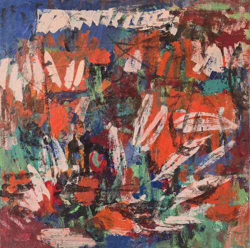 Rouge feu by Anne Marie GINTRAND, Painting for Sale on Select