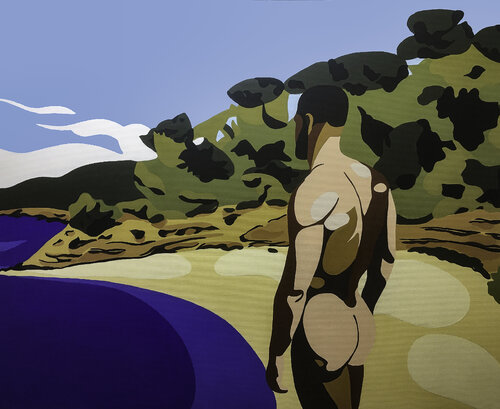 LA PLAGE DES GROTTES. by michel das, Painting for Sale on Select