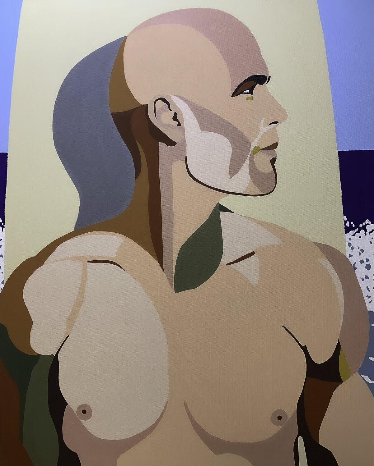 Portrait de surfer. michel das Original painting for sale