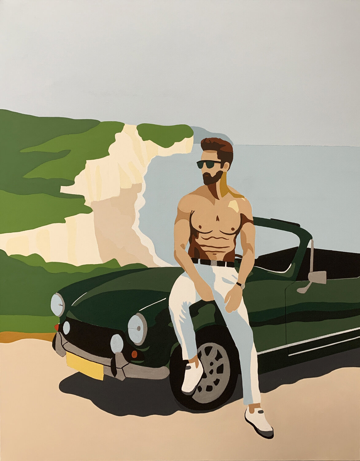 LA CÔTE ANGLAISE. michel das Original painting for sale