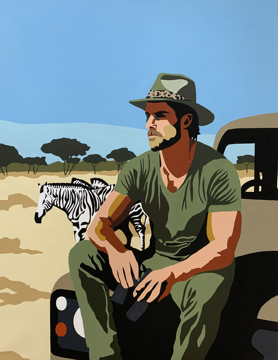 LE GUIDE NAMIBIEN.. michel das Original painting for sale