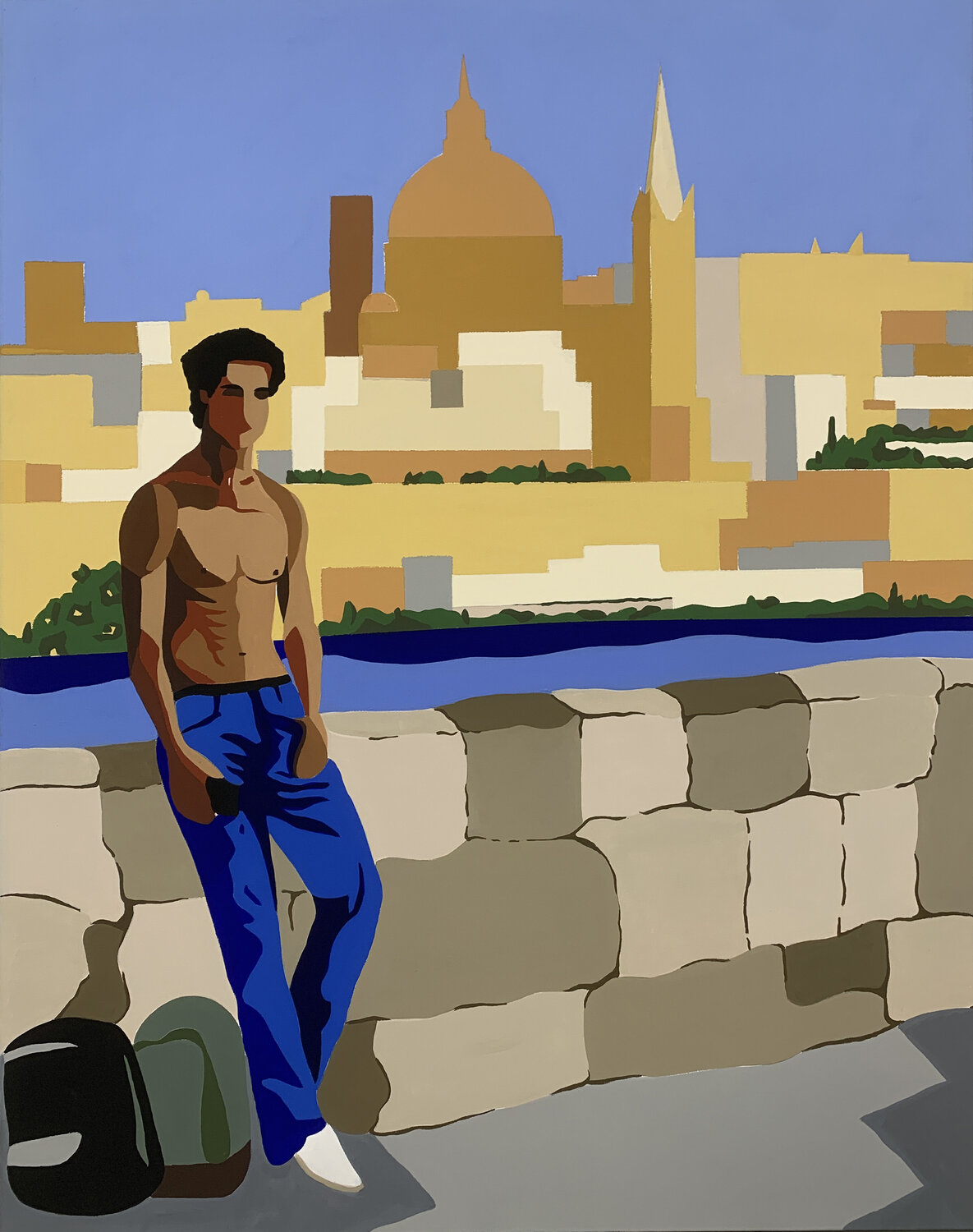 LA VALETTE. michel das Original painting for sale