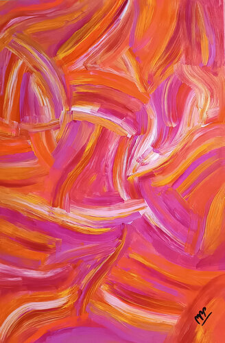 Orange Expression by Montse Barberà Pujol, Painting for Sale on Select