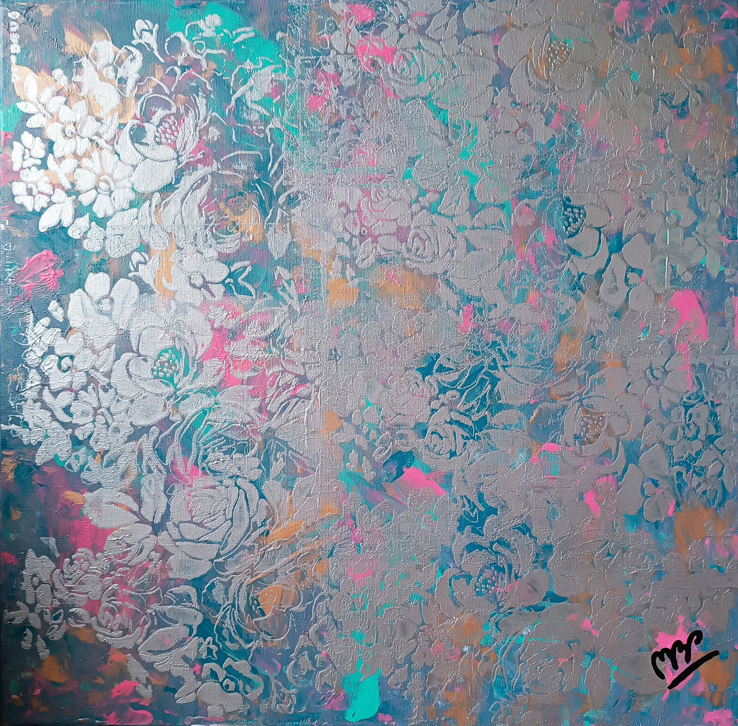 Silver Garden Montse Barberà Pujol Original painting for sale