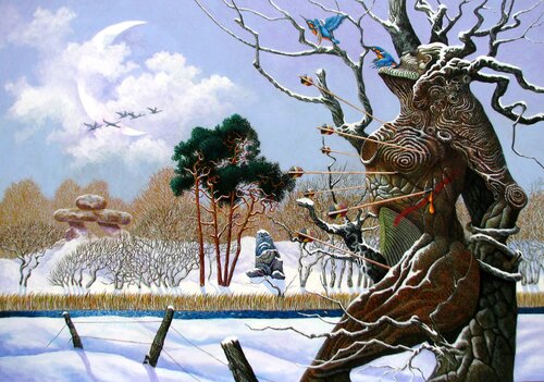hl. Sebastian reloaded by Peter Wall, Painting for Sale on Select