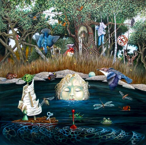 der geheime Ort by Peter Wall, Painting for Sale on Select