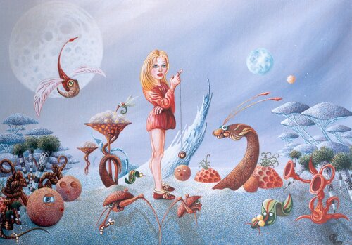 fremde Welt -  was nun by Peter Wall, Painting for Sale on Select