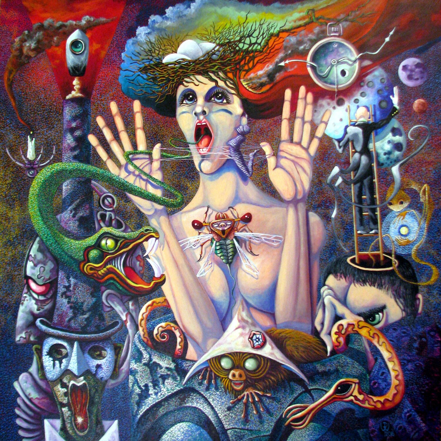 Kopfgeburten Peter Wall Original painting for sale
