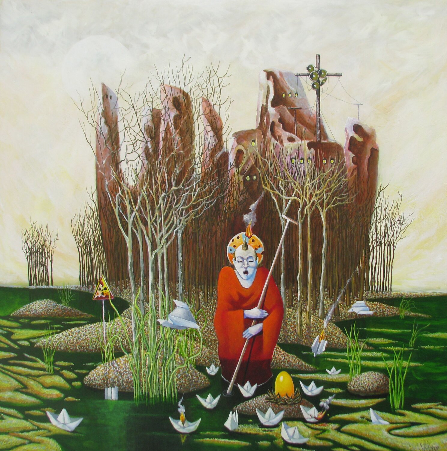der Stratege Peter Wall Original painting for sale