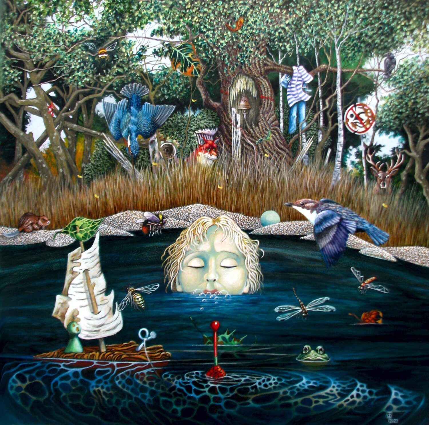 der geheime Ort Peter Wall Original painting for sale