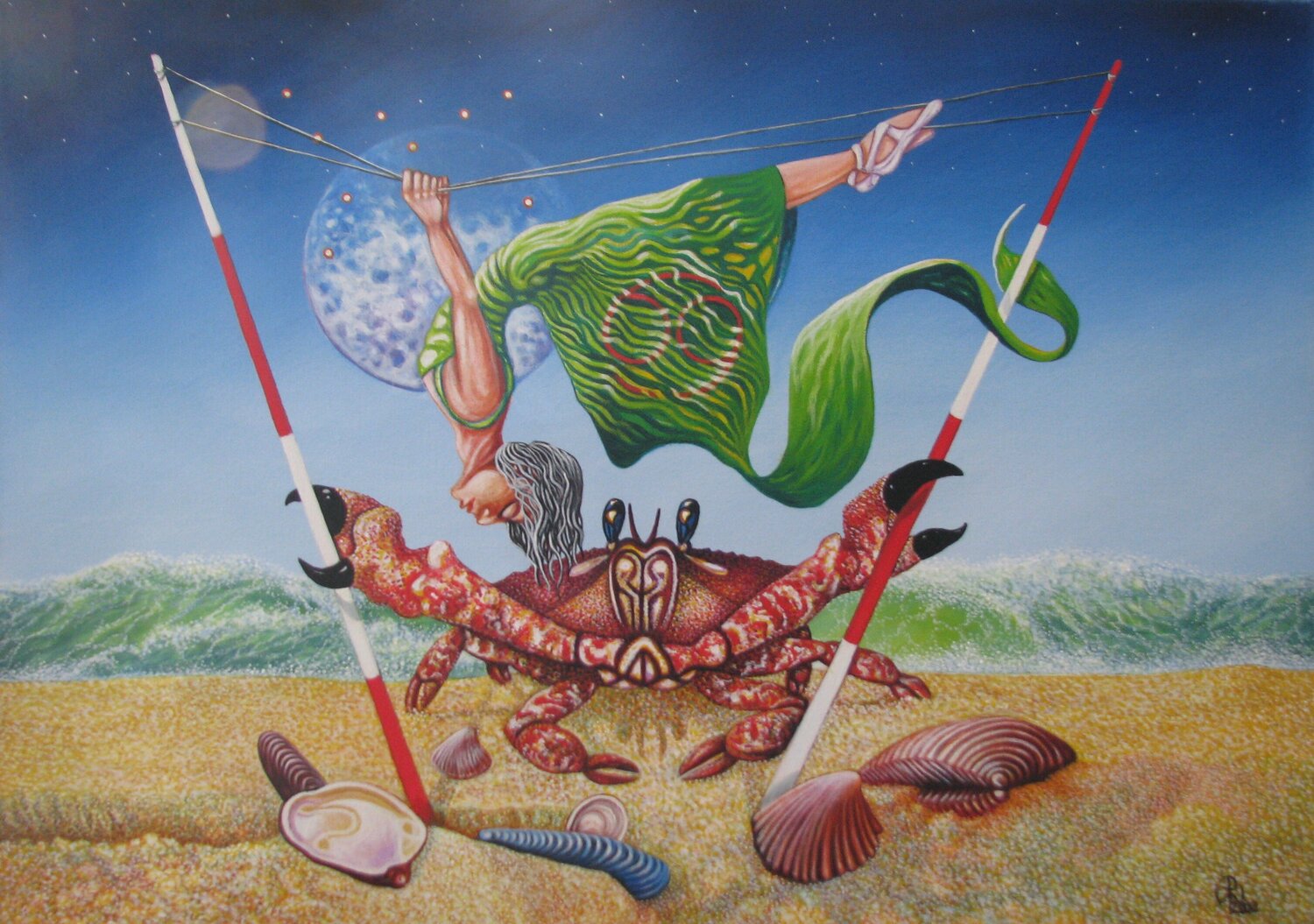 Sternzeichen Krebs Peter Wall Original painting for sale