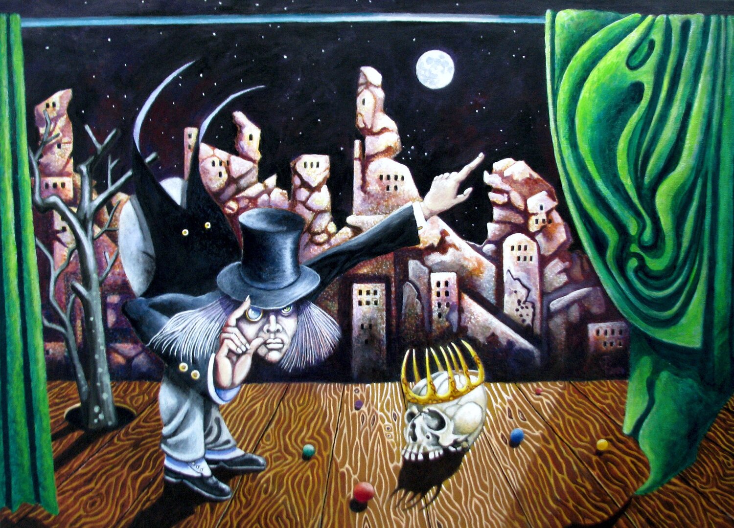 letzter Akt Peter Wall Original painting for sale