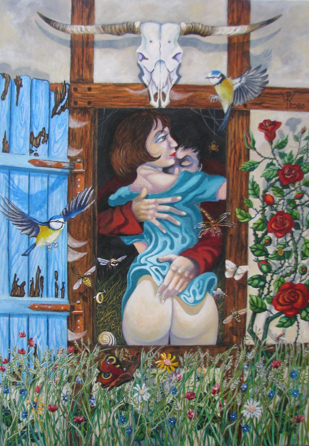 Seitensprung Peter Wall Original painting for sale