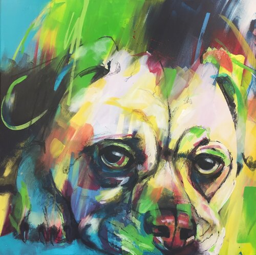 Animal Souls - Pfüdi by Silvia Lehmann, Painting for Sale on Select