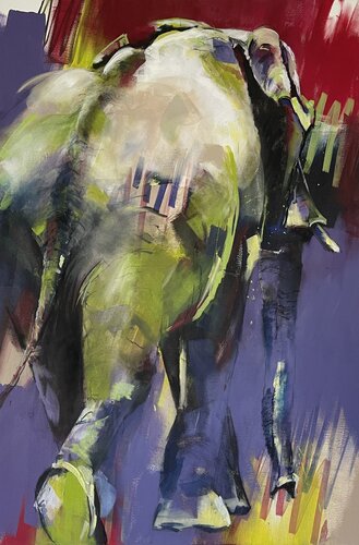 Animal Souls - Alte Seele by Silvia Lehmann, Painting for Sale on Select