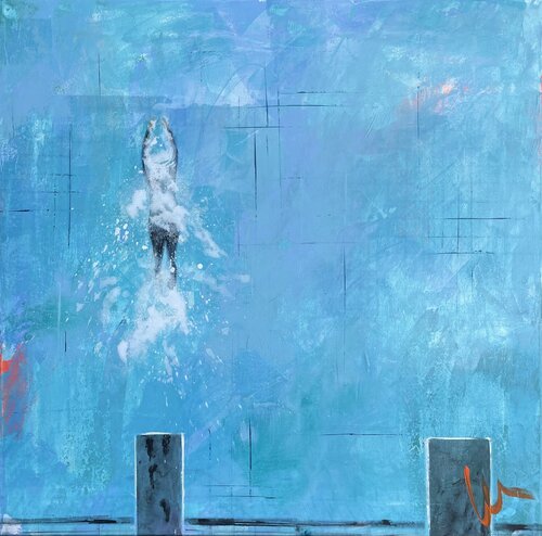 Motion Series - wet by Silvia Lehmann, Painting for Sale on Select