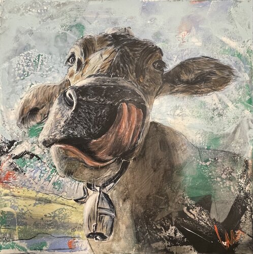 Animal Souls - Schleck & Guck by Silvia Lehmann, Painting for Sale on Select
