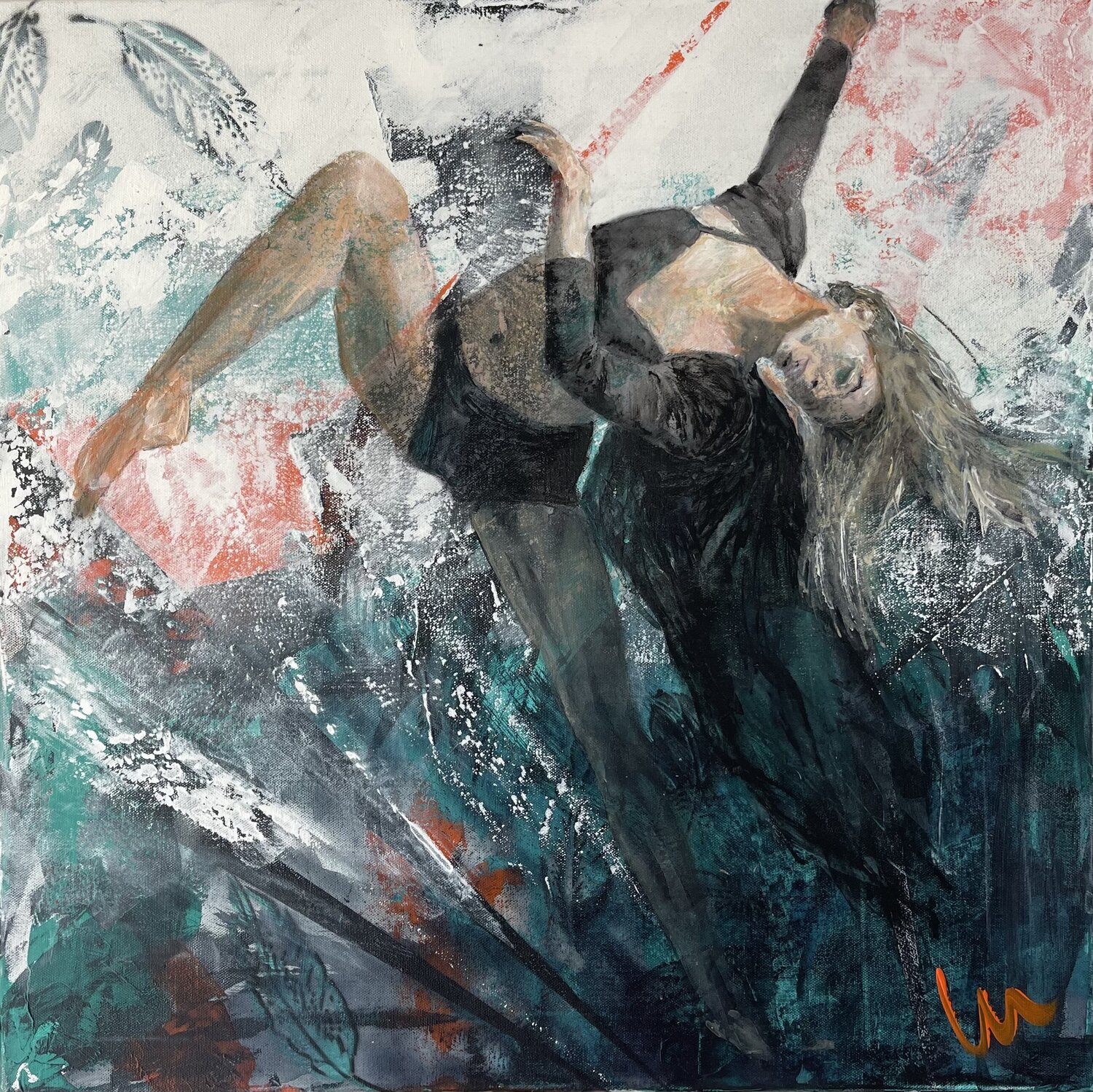 Serie Zwischenwelten - Between Gravity Silvia Lehmann Original painting for sale
