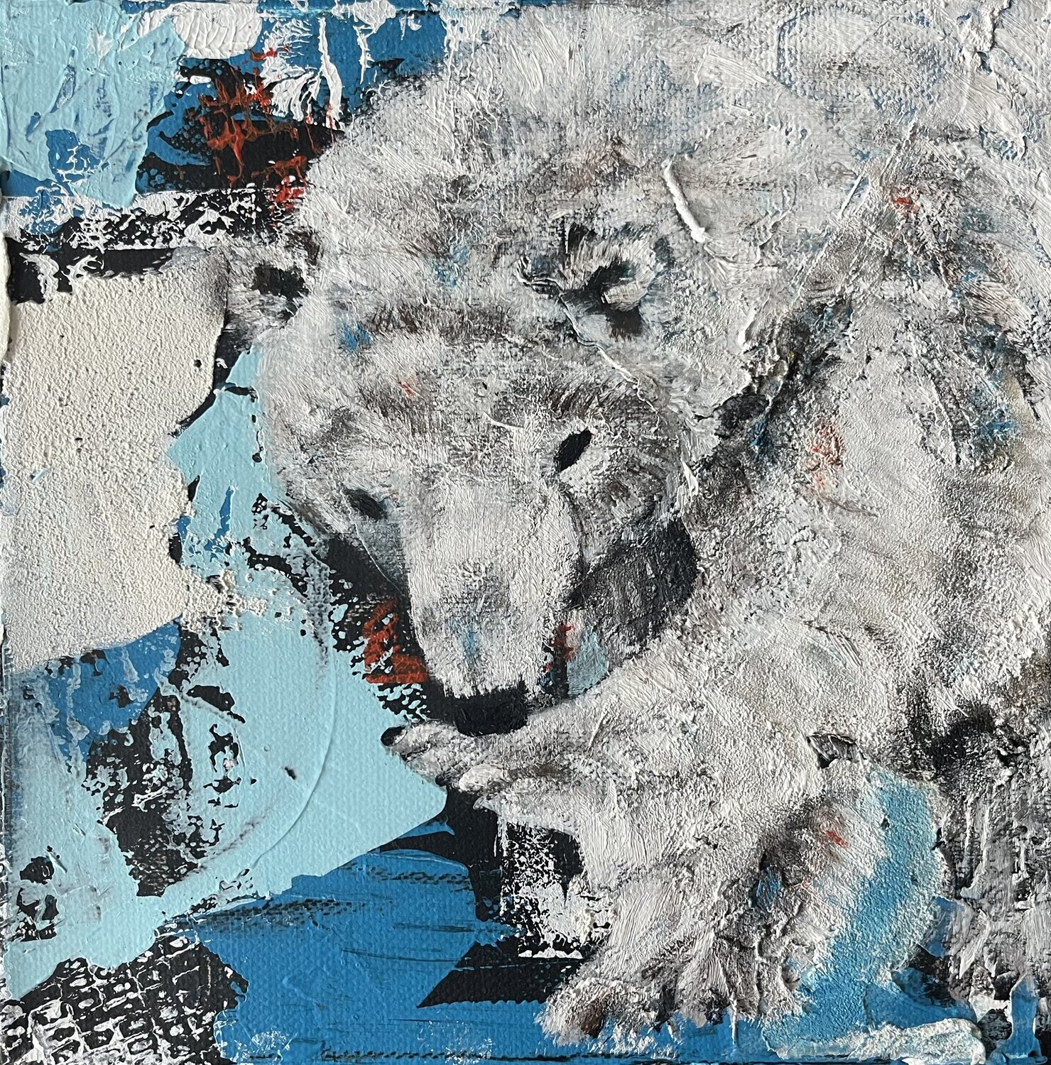 Animal Souls - White Silence Silvia Lehmann Original painting for sale