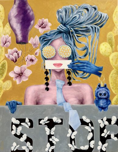 Stop by Oksana Alekhina, Painting for Sale on Select