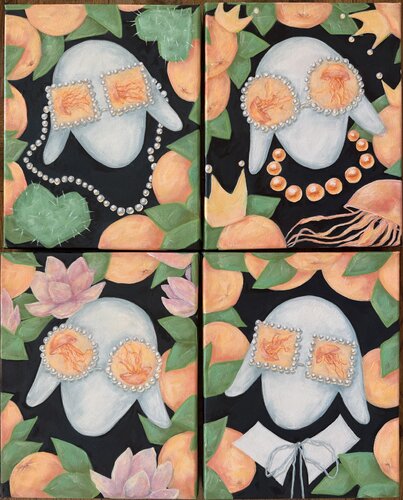 Dialog with Kadishman — Part III (polyptych): Echoes by Oksana Alekhina, Painting for Sale on Select