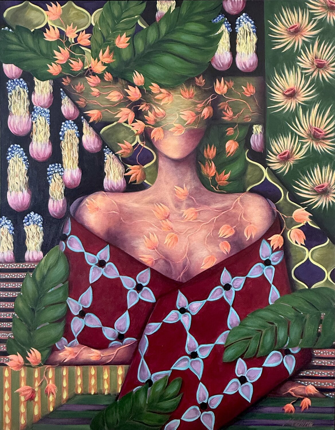 Hidden in Patterns Oksana Alekhina Original painting for sale