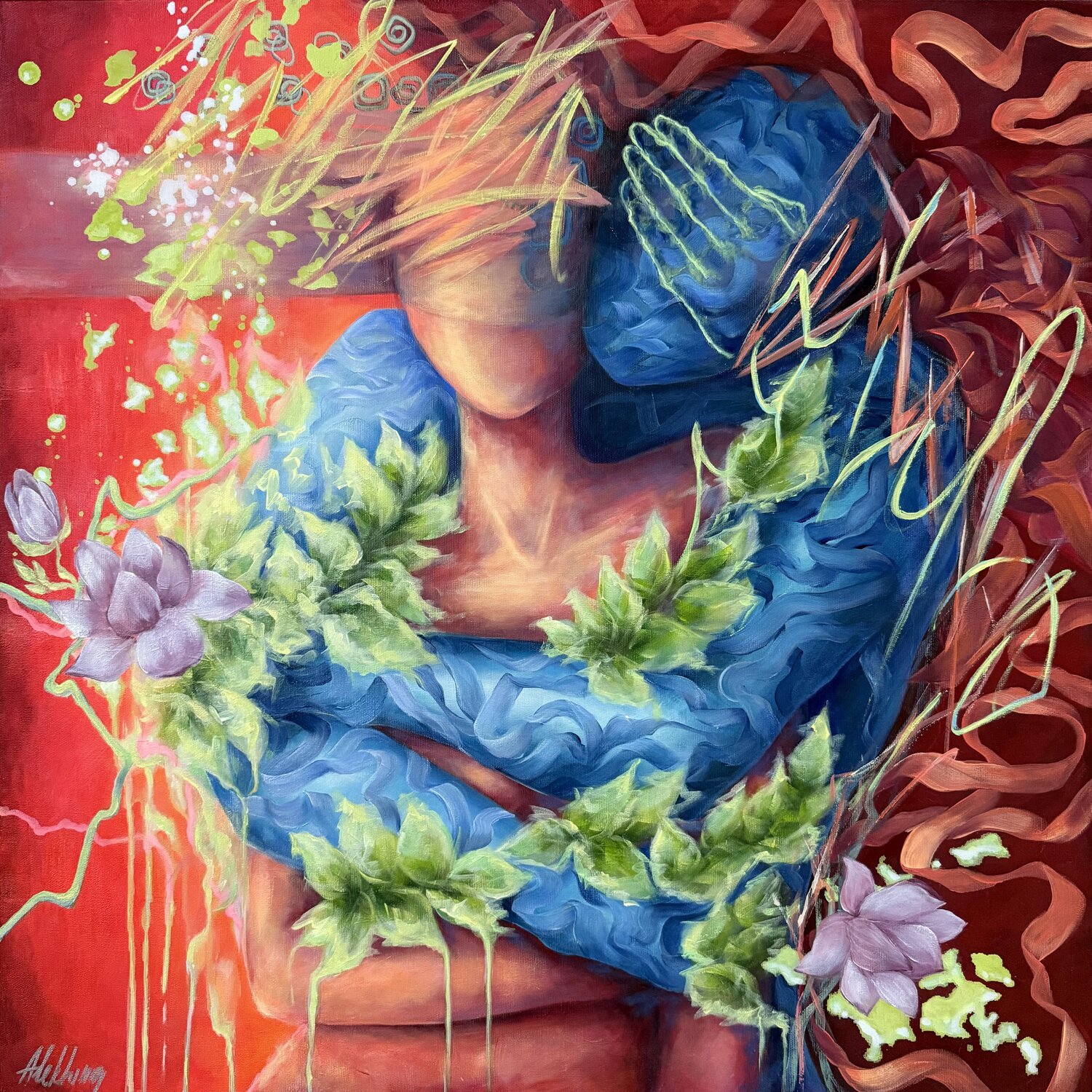 Unspoken Oksana Alekhina Original painting for sale