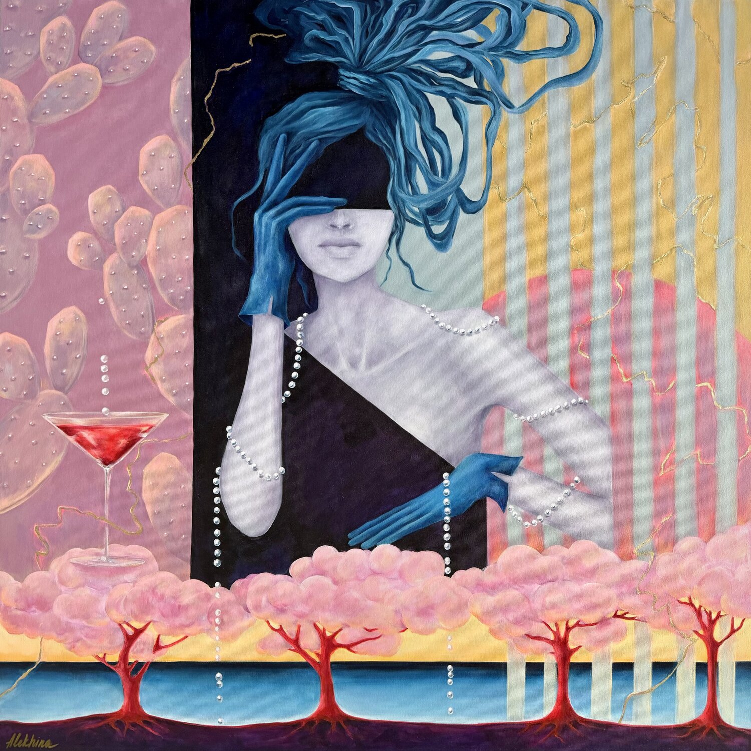 Fragile Control Oksana Alekhina Original painting for sale