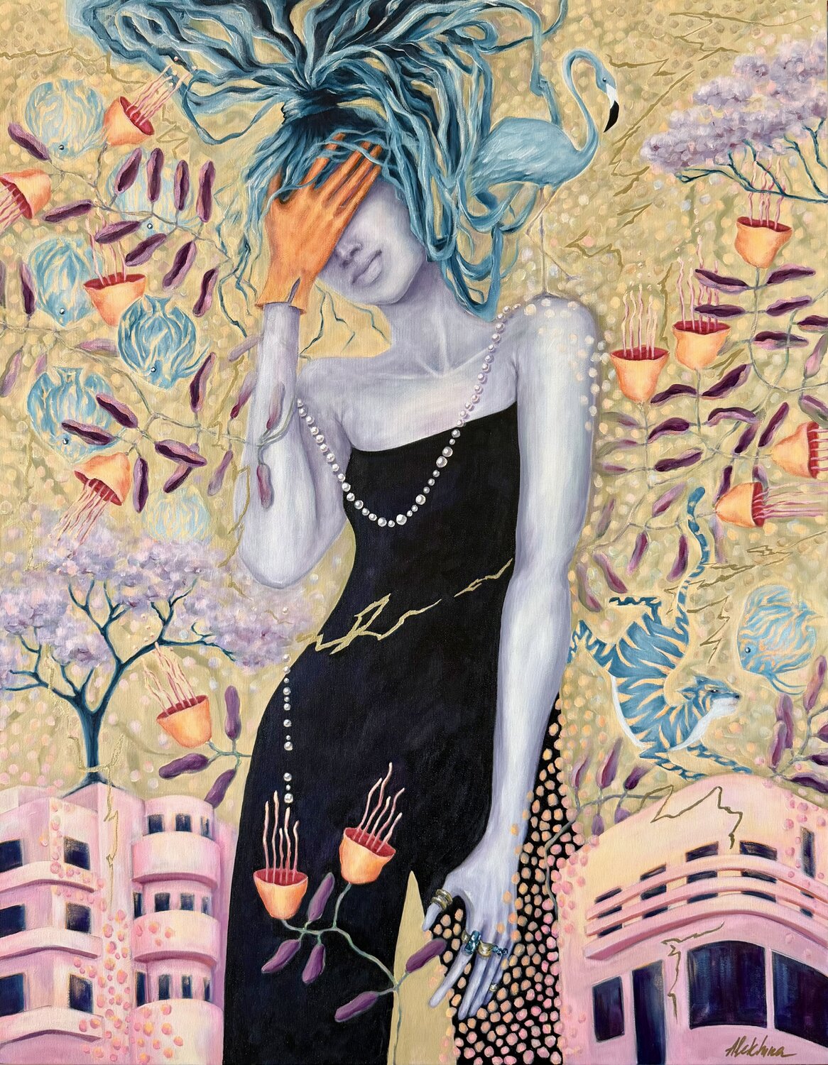 HIDDEN REALITY Oksana Alekhina Original painting for sale