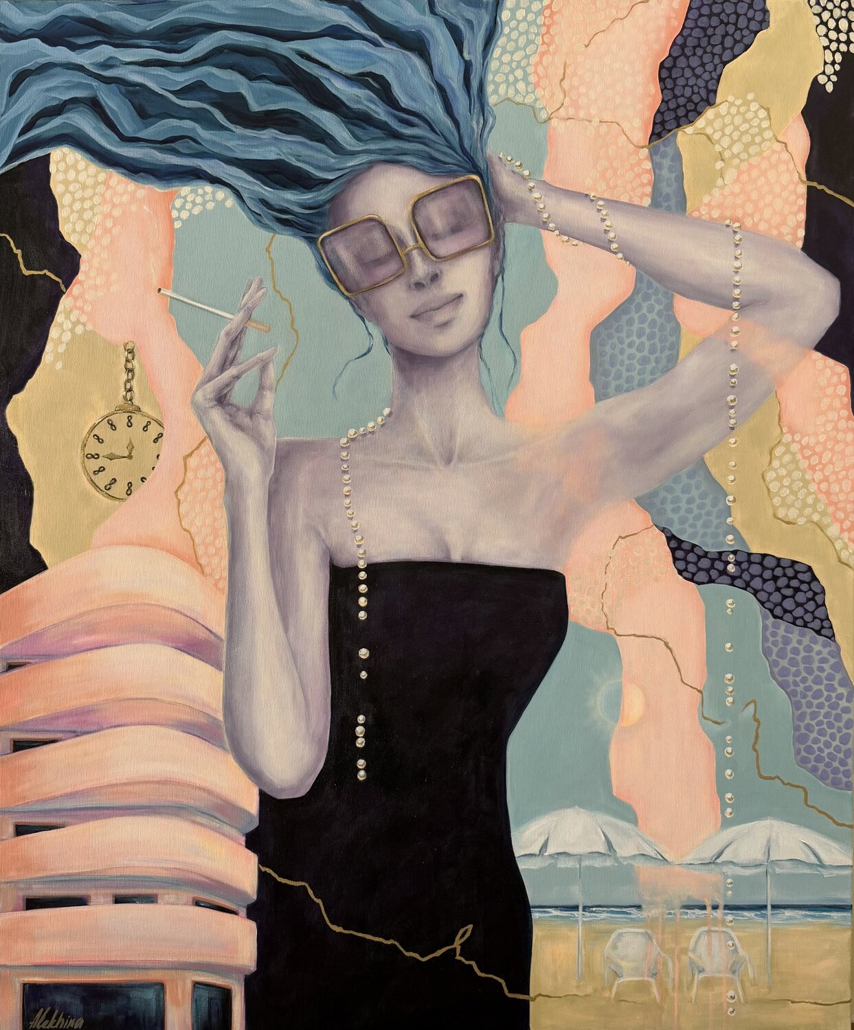 Time Shift Oksana Alekhina Original painting for sale
