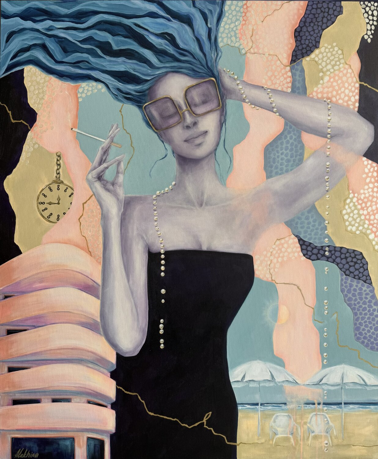 Time Shift Oksana Alekhina Original painting for sale