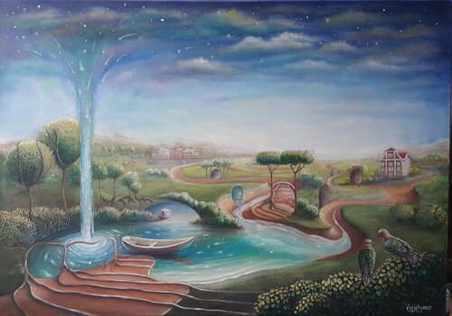 The  flow by Mary Voloshyna, Painting for Sale on Select