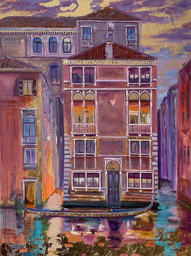 In the windows of Venice by Mary Voloshyna, Painting for Sale on Select