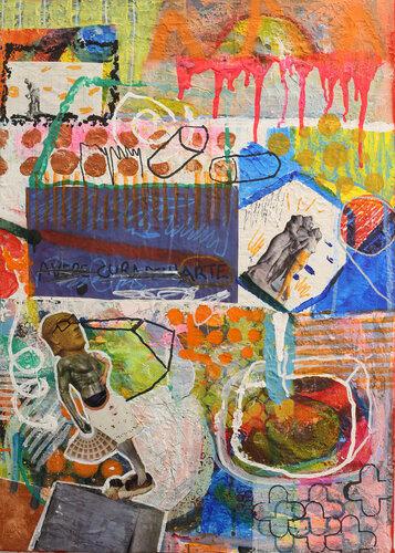Avere cura dell'arte by Rosario Annunziata, Painting for Sale on Select
