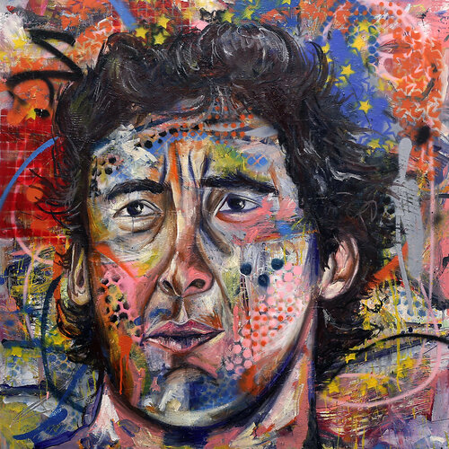 Il mio nome è Ayrton by Rosario Annunziata, Painting for Sale on Select