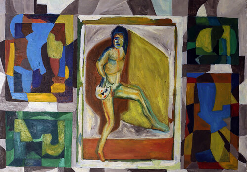 La danza del pittore by Rosario Annunziata, Painting for Sale on Select