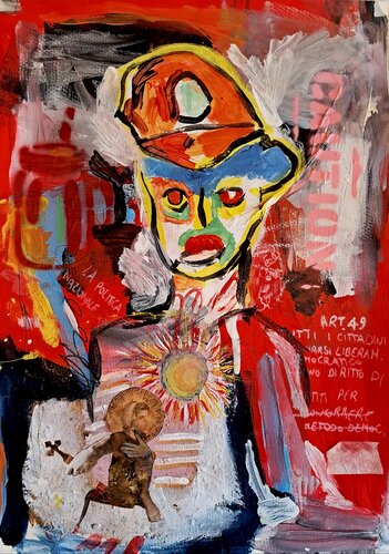 La politica nazionale by Rosario Annunziata, Painting for Sale on Select