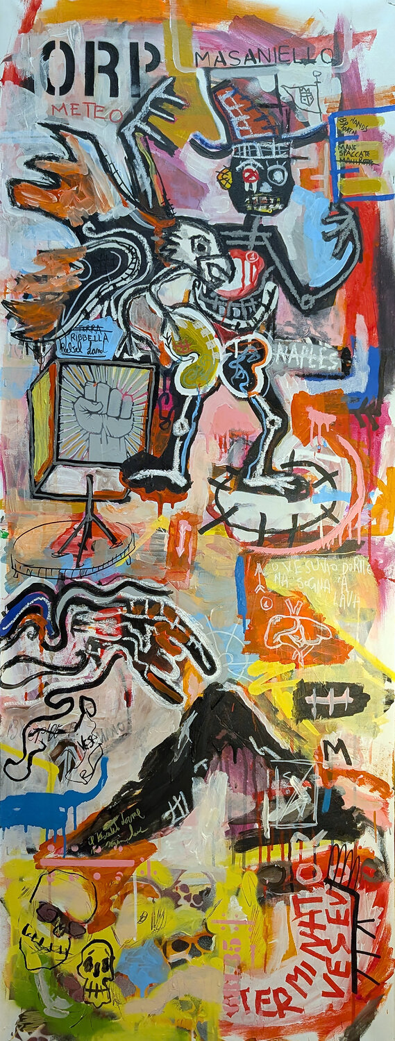 Masaniello: Il Fuoco che Divora - Dittico II Rosario Annunziata Original painting for sale