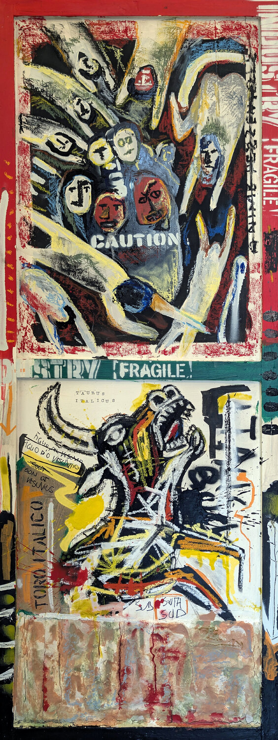 Il toro italico Rosario Annunziata Original painting for sale