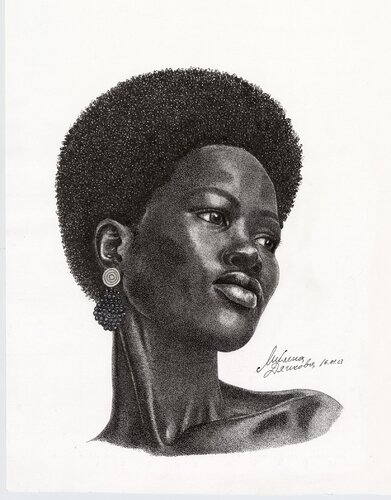 Girl with Bead Earring by Miglena Dyankova, Drawing for Sale on Select