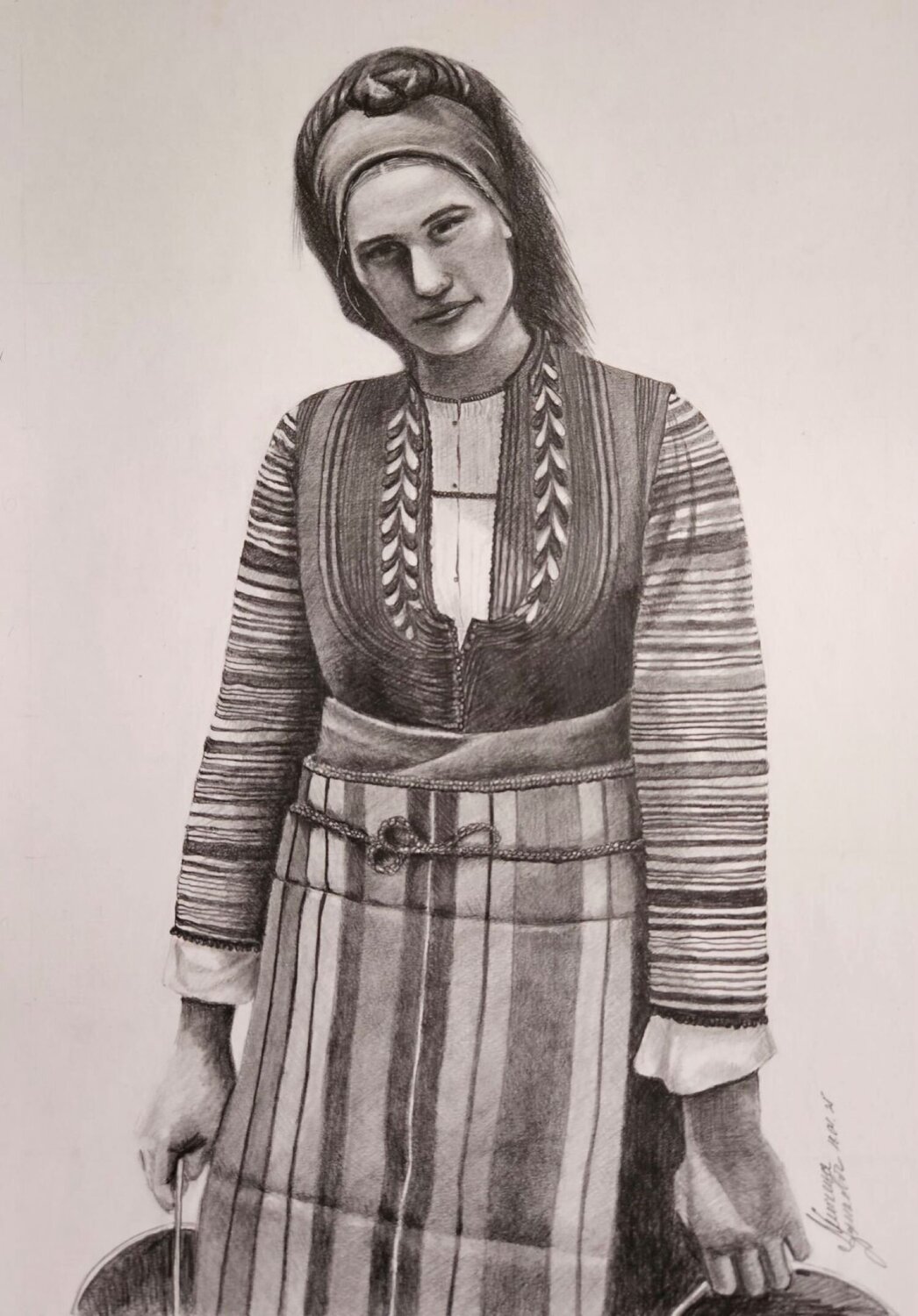 The Water Bearer Miglena Dyankova Drawing for sale