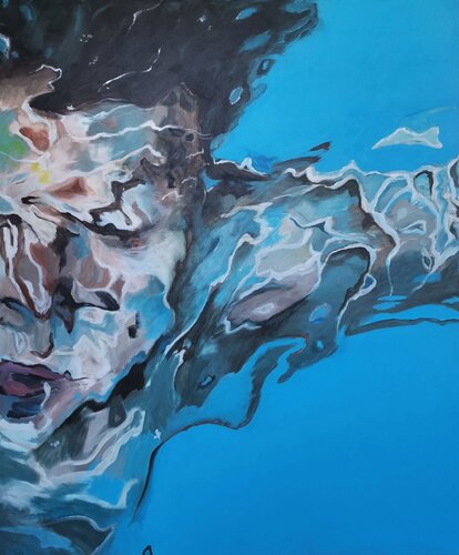Jumping into dreams by Petra Rader, Painting for Sale on Select