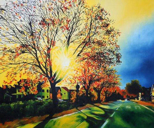On a late afternoon by Timon Stork, Painting for Sale on Select