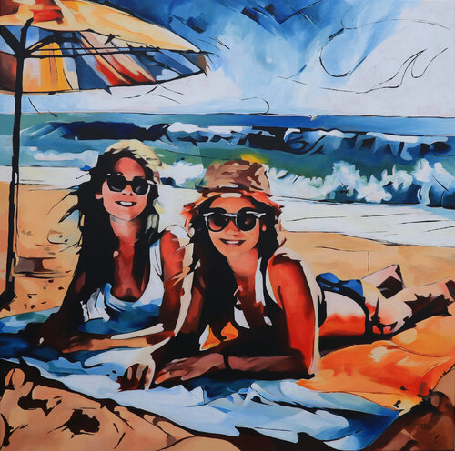 Beachside Beauties by Timon Stork, Painting for Sale on Select